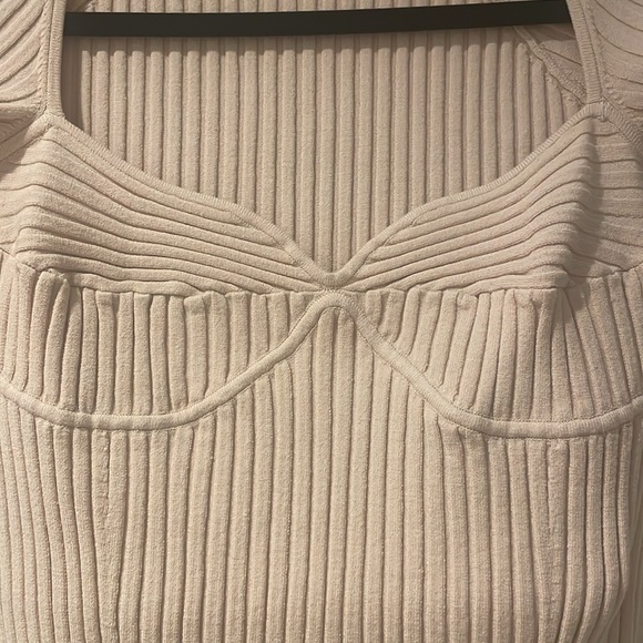 NWOT Jonathan SIMKHAI Sammy Traveling Rib Bustier Long-Sleeve T-Shirt - Picture 7 of 14